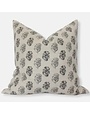 Textileish Cream Floral Pillow 22 x 22