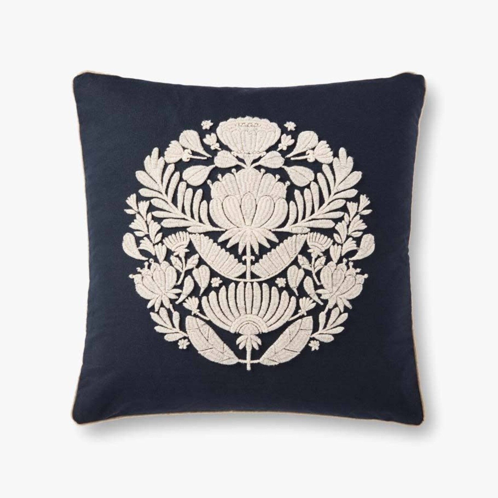 Applique Pillow, Black, 22 x 22 in.
