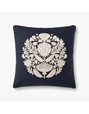 Applique Pillow, Black, 22 x 22 in.