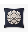 Applique Pillow, Black, 22 x 22 in.