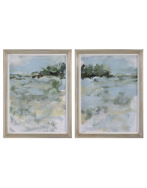 Far Away View Framed Prints, Set of two, 21 X 27, Artwork Available for Local Delivery or Pick Up