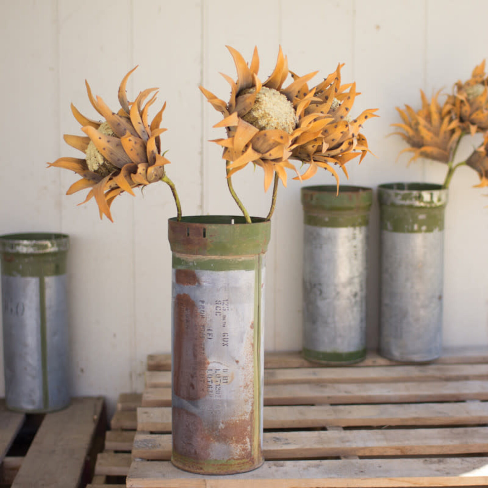 Reclaimed Ammunition Canister Bud Vase