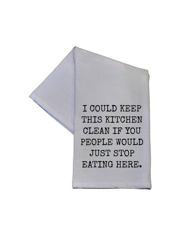 I Could Keep This Kitchen Clean If.. Cotton Hand Towel