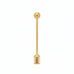Stainless Steel Honey Dipper, Gold Finish