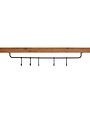 Wood Wall Shelf w/ Metal Rod & 5 S-Hooks 39"W x 10"D