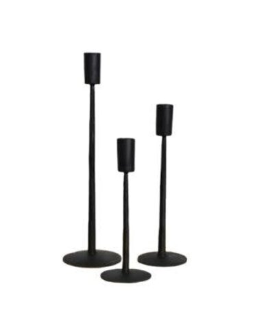 Black Candle Holders, Set of Three