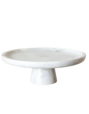 White Marble Cake Stand, 12 in.