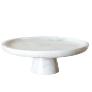 White Marble Cake Stand, 12 in.