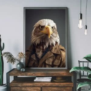 American Eagle Animal Portrait Print, 19.75 x 27.5, Matte