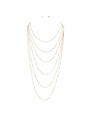 Wona Trading Brass Metal Chain Multi Layered Bib Necklace