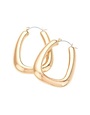 Wona Trading Metal Hoop Pin Catch Earrings, Gold