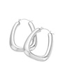 Wona Trading Metal Hoop Pin Catch Earrings, Silver