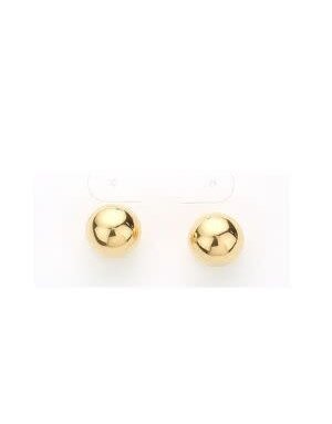Wona Trading 18K Gold Dipped Metal Ball Stud Earrings
