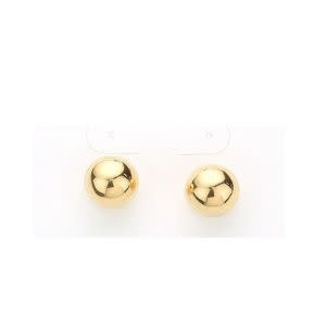 Wona Trading 18K Gold Dipped Metal Ball Stud Earrings