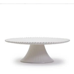 Heirloom Pearl Edge Pedestal Platter, For local pick up only