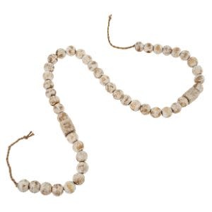 Wooden Decor Beads, White