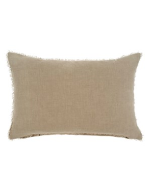 Lina Linen Pillow, Driftwood, 16 in. x 24 in.