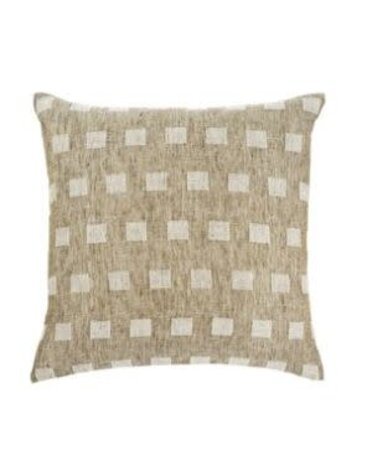 Check Linen Pillow, Natural, 20 in. x 20 in.