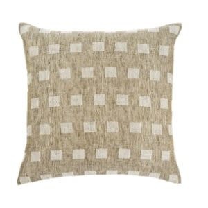 Check Linen Pillow, Natural, 20 in. x 20 in.