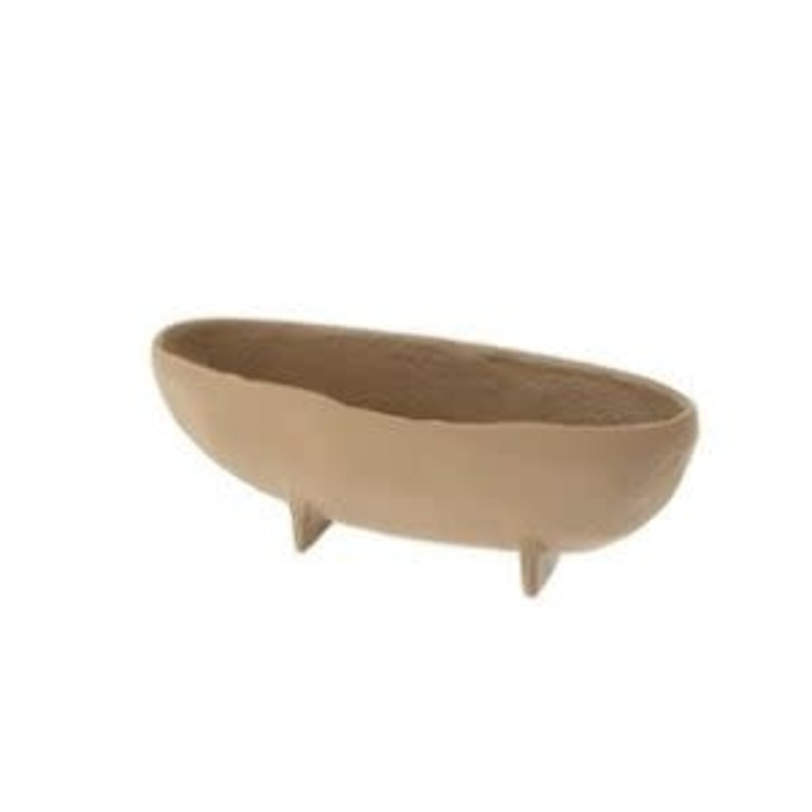 Rockform Footed Dish, Small, Clay