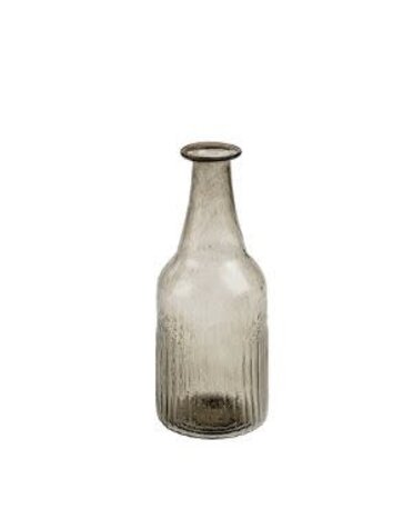 Recycled Glass Bottle Vase, Smoke