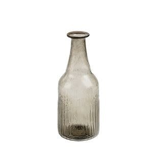 Recycled Glass Bottle Vase, Smoke