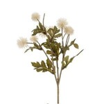 Pom Pom Floral Stem, White, 21.5 in.