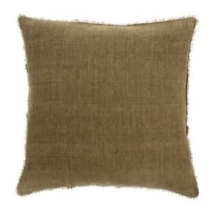 Lina Linen Pillow, Fennel, 24 in. x 24 in.