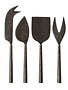Tides Cheese Knives, Black, Set of Four