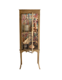 Gold Metal and Glass Cabinet 24 x 15  x 71  Furniture Available for Local Delivery or Pick Up