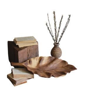 Wooden Teak Leaf Tray