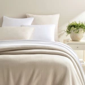 Herringbone Blanket, White/Ivory, King