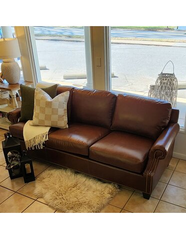 Whitmore Sherrill - Bentley Saddle Sofa 92 x 37 x 35 Customizable, Furniture Available for Local Delivery or Pick Up