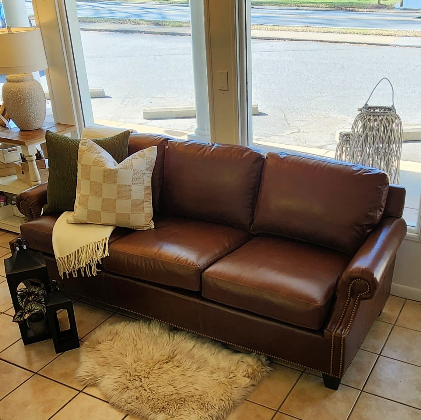 Whitmore Sherrill - Bentley Saddle Sofa 92 x 37 x 35 Customizable, Furniture Available for Local Delivery or Pick Up