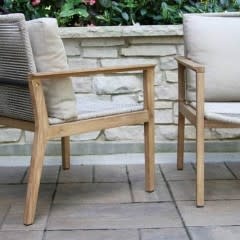 Rope & Eucalyptus Wash Lounge Chair w/ Olefin Cushion, Furniture Available for Local Delivery or Pick Up