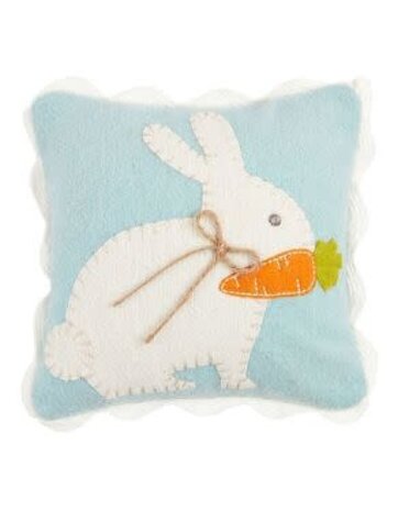 Bunny Carrot Felted Pillow
