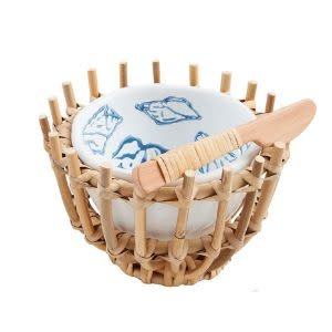 White Sea Woven Tidbit Bowl Set