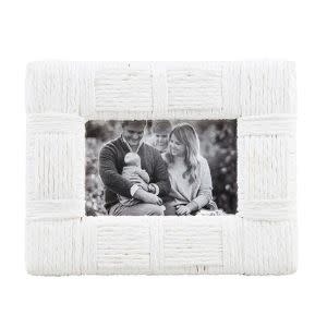 White Woven Rope Frame, Large