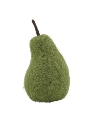 Felted Fruit Decor, Pear, Green