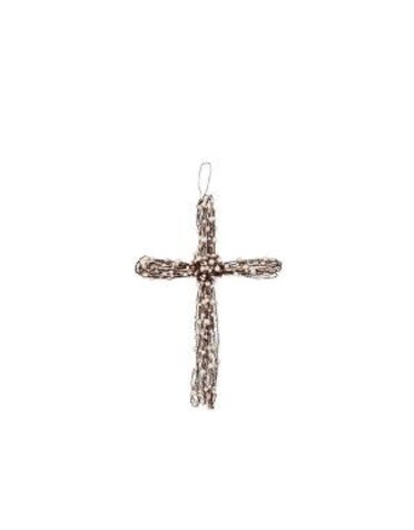 Pearl Wire Cross, Medium