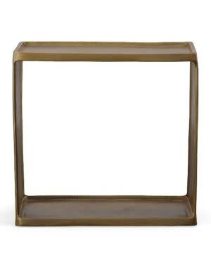 Derwent Side Table, Antique Brass, 20 x 12 x 19 Furniture Available for Local Delivery or Pick Up