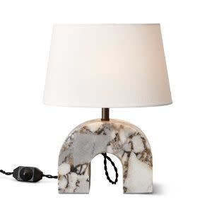 Turnabout Mini Lamp, Veined Onyx, 14 in.