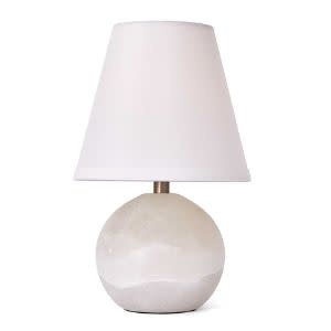 Snowball Mini Lamp, Alabaster 11 H Available for Local Pick Up