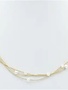 Triple Layered Twisted Small Pearl 16"-18" Necklace