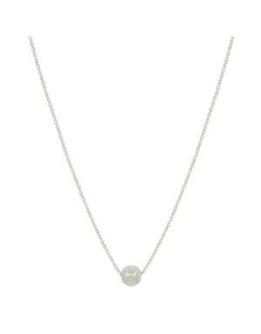 Thin Silver Chain with 8MM Silver Bead 16"-18" Necklace