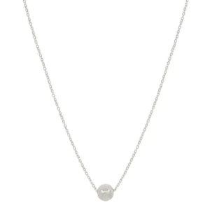 Thin Silver Chain with 8MM Silver Bead 16"-18" Necklace
