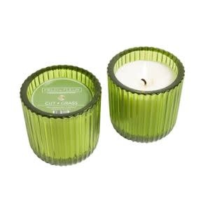 Hillhouse, One-Wick Colored Glass Candle 8oz, Cut Grass