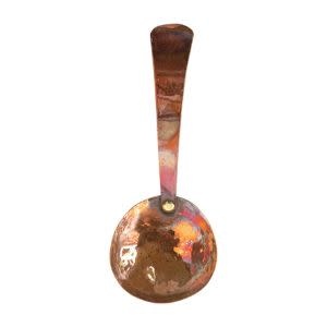 Hammered Copper Spoon, Burnt Finish