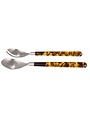 Stainless Steel Salad Servers with Tortoise Shell Resin Handles