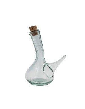 Recycled Glass Cruet with Cork Stopper, 8 oz.